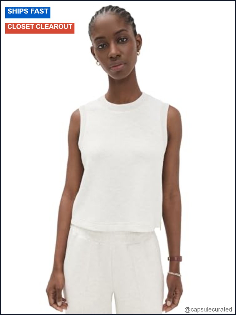 Shea Crop Tank Top Women's Ribbed Jersey Sleeveless Viscose Blend
